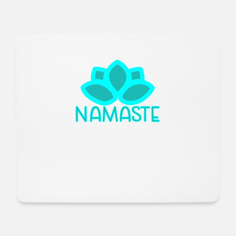 Namaste - Mousepad (Querformat) - Weiß