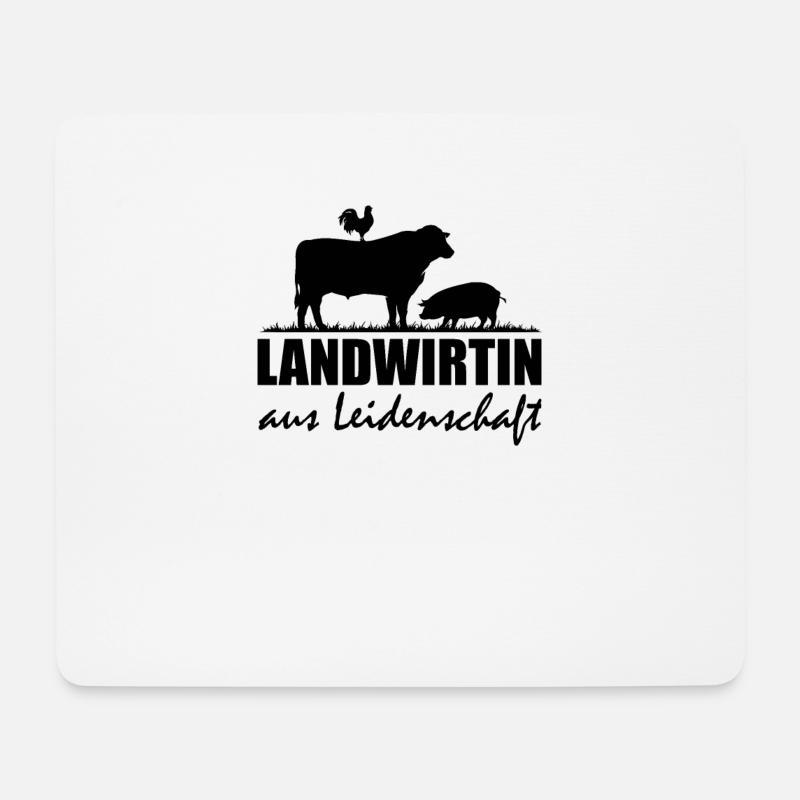 Landwirt Bauer Frau Bauernhof Spruch Geschenk Tier - Mousepad (Querformat) - Weiß