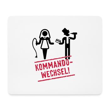Kommandowechsel / Braut & Bräutigam (JGA) - Mousepad (Querformat) - Weiß - Vorne