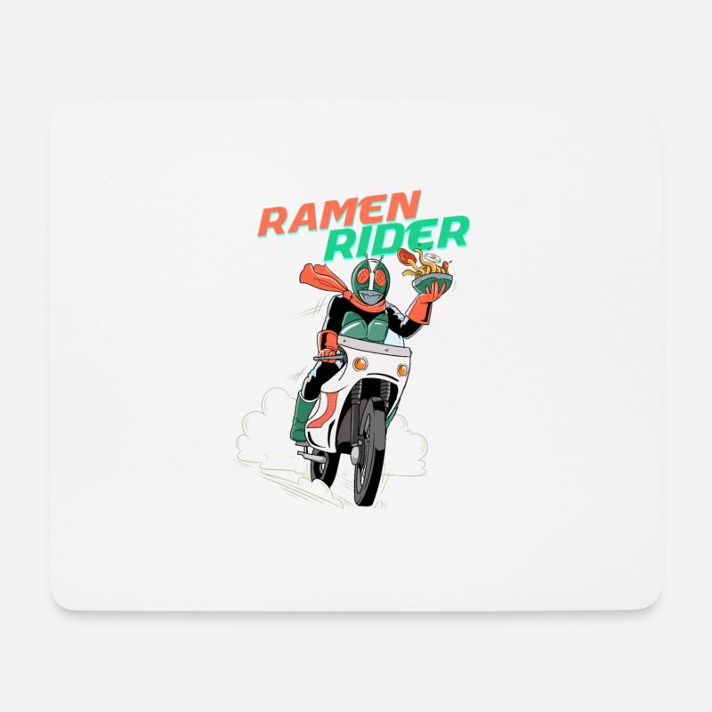Ramen Rider Nudel Nudeln Pho Motorrad Fahrer Biker - Mousepad (Querformat) - Weiß