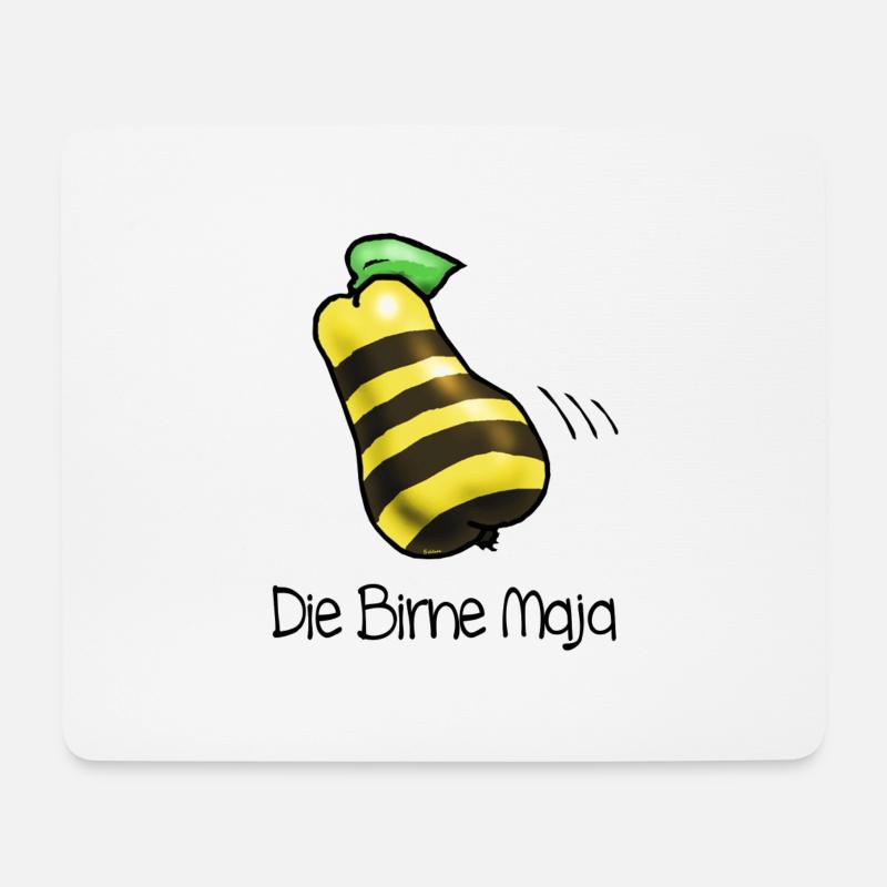 Birne Maja - Mousepad (Querformat) - Weiß