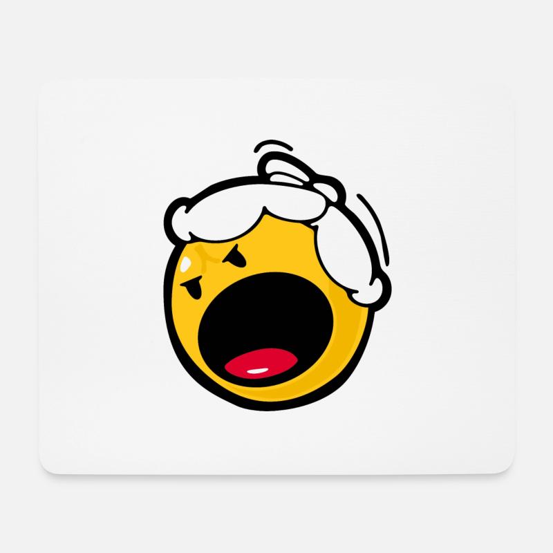 Smiley Anger Madness - Mousepad (Querformat) - Weiß