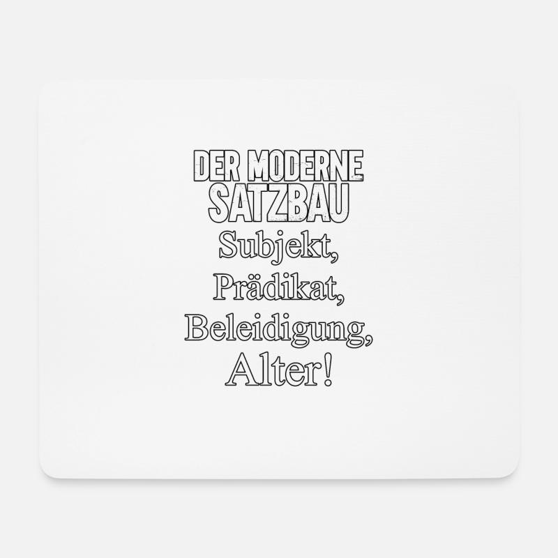 Der moderne Satzbau für Deutschlehrer Schule - Mousepad (Querformat) - Weiß