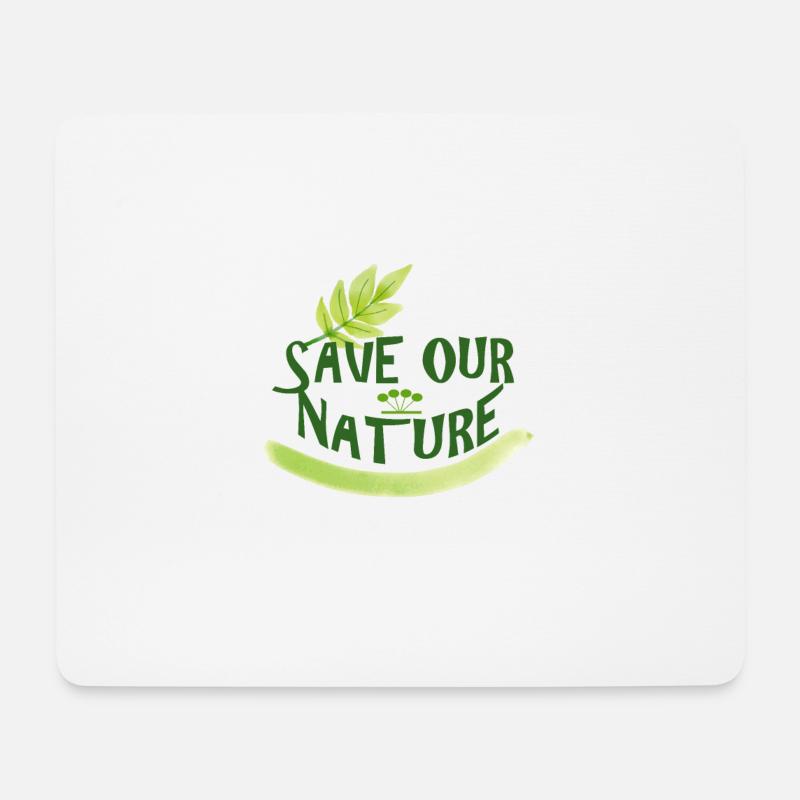 Nature conservation - Mouse Pad (horizontal) - white