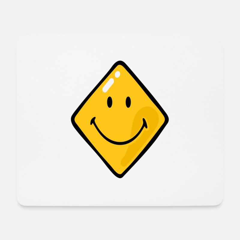 Smiley Diamonds - Mousepad (Querformat) - Weiß