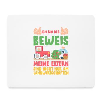 Landwirt Kinder Traktor Geschenk · Beweis - Mousepad (Querformat) - Weiß - Vorne