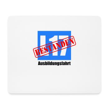 Fahrprüfung bestanden Führerschein L17 Geschenk - Mousepad (Querformat) - Weiß - Vorne