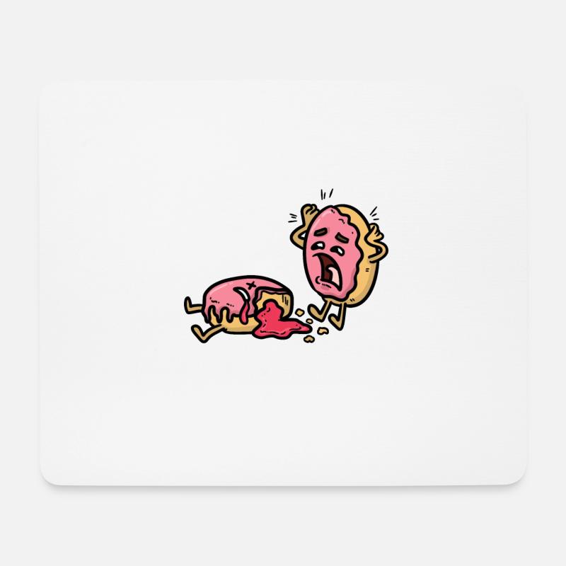 Leckere Donuts Süßigkeiten Backware Donut Shirt - Mousepad (Querformat) - Weiß