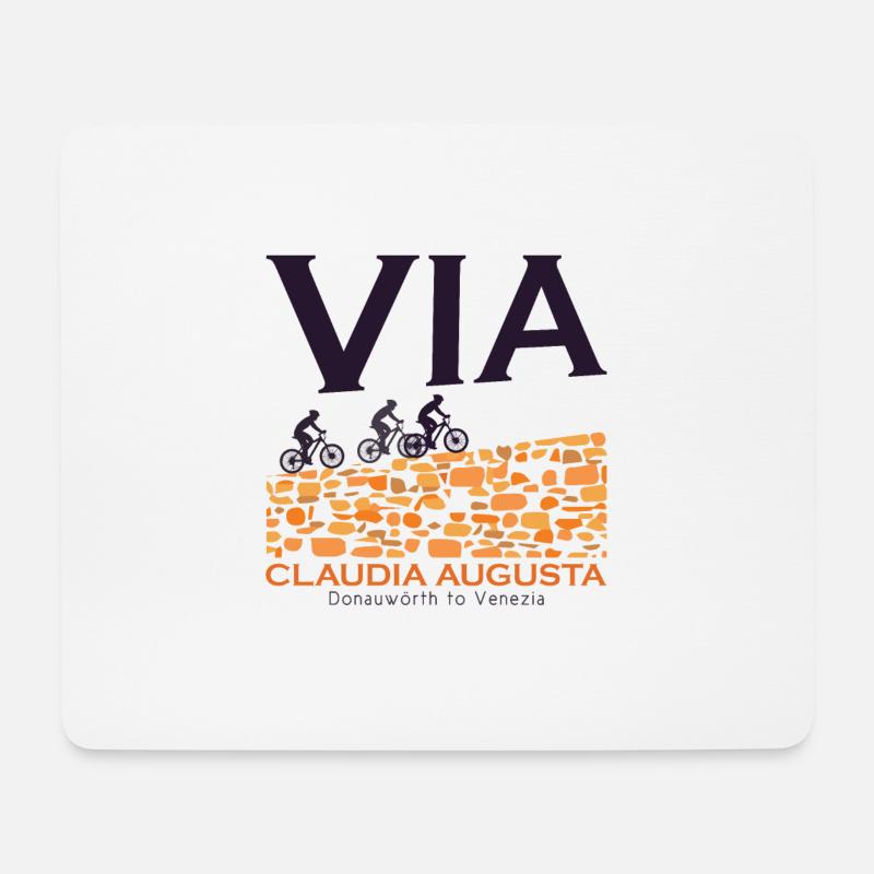 VIA Claudia Augusta . Donauwörth nach Venedig - Mousepad (Querformat) - Weiß