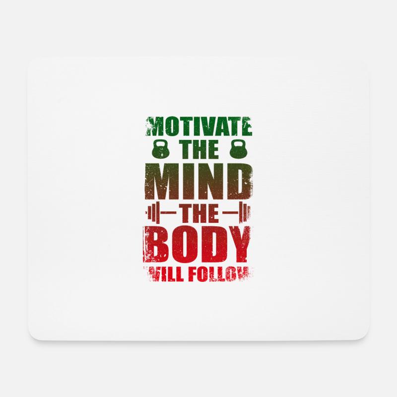 Fitness - Mousepad (Querformat) - Weiß