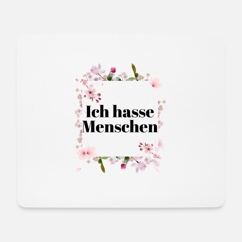 Ich hasse Menschen - Mousepad (Querformat) - Weiß