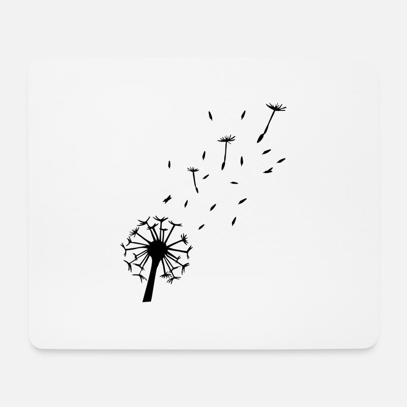 Flying Dandelion - Mouse Pad (horizontal) - white