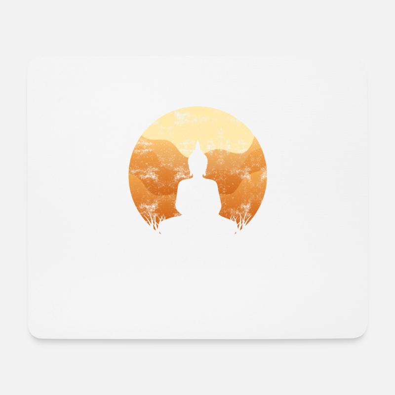 Buddha Buddhism Meditation Zen - Mouse Pad (horizontal) - white