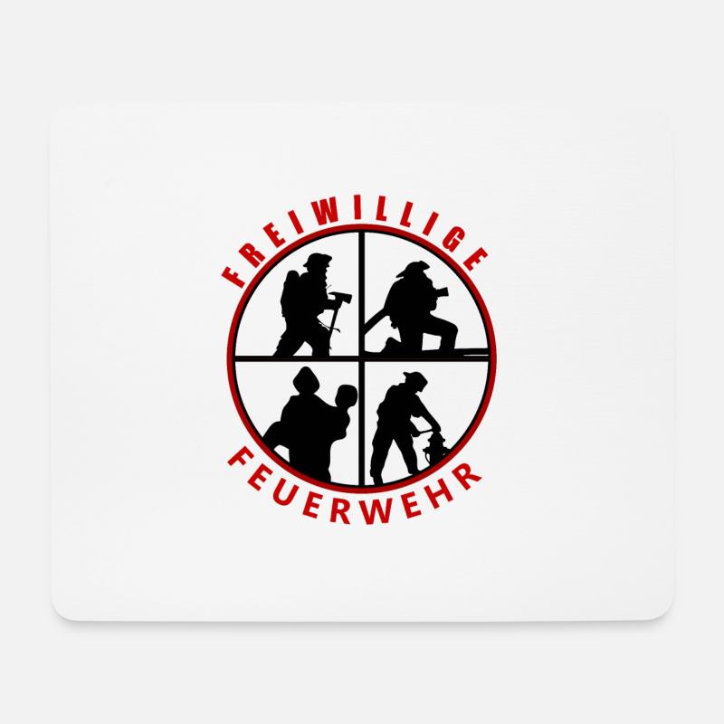 FFW Freiwillige Feuerwehr bergen löschen retten - Mousepad (Querformat) - Weiß