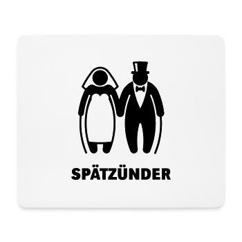 Spätzünder (Älteres Brautpaar / Hochzeit) - Mousepad (Querformat) - Weiß - Vorne