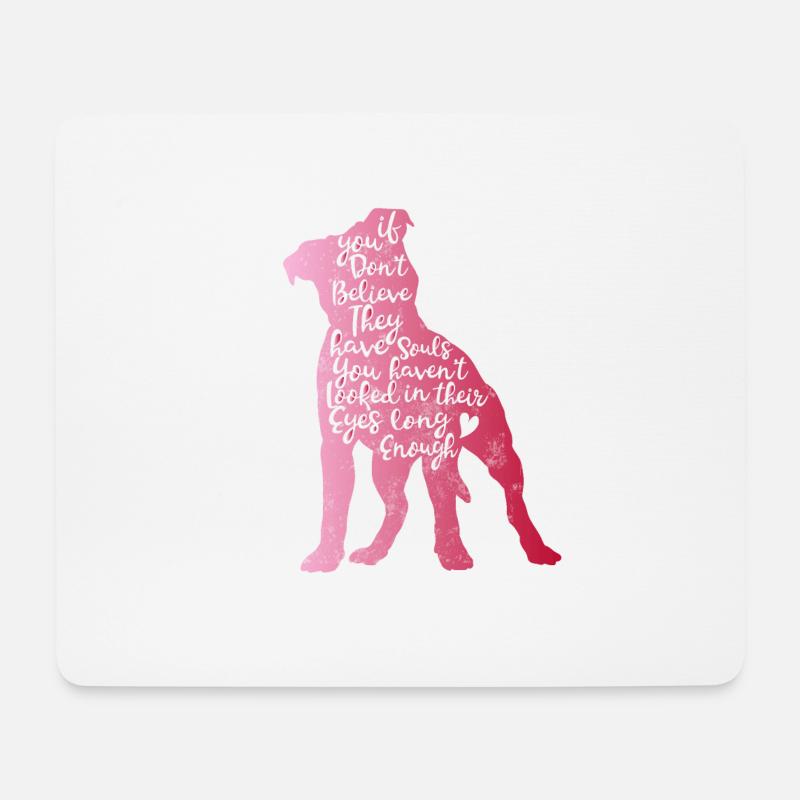 Pitbull Souls - Mouse Pad (horizontal) - white