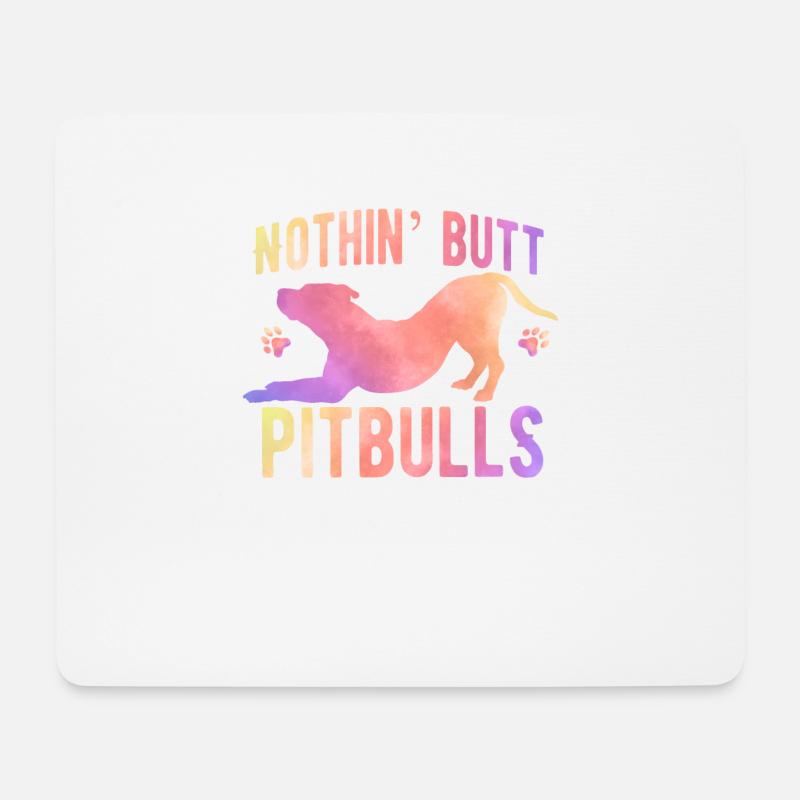 Pitbull - Nichts als Pitbulls - Mousepad (Querformat) - Weiß