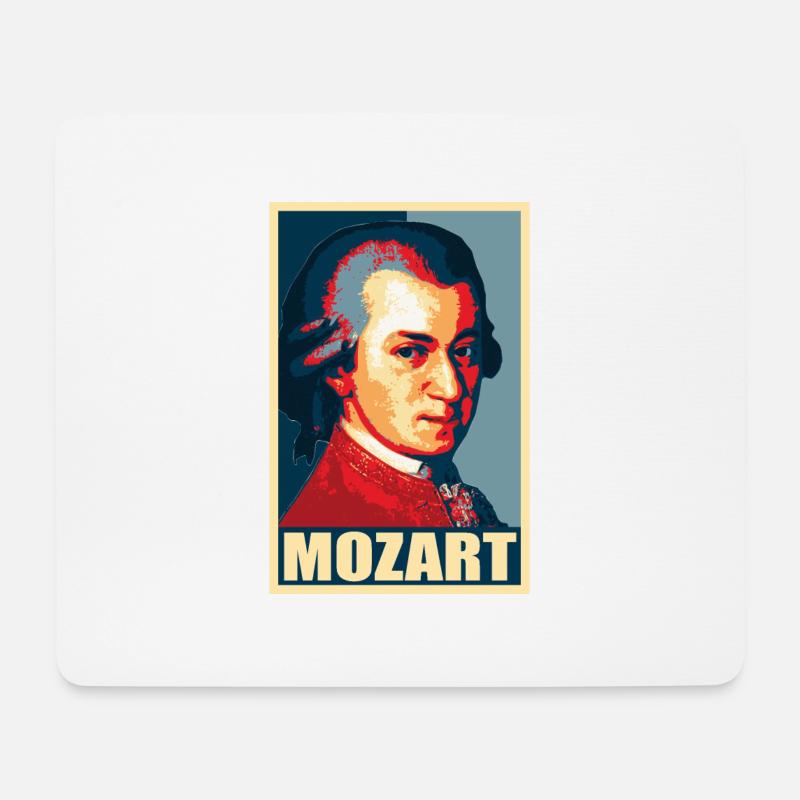 Mozart Propaganda PopArt - Mousepad (Querformat) - Weiß