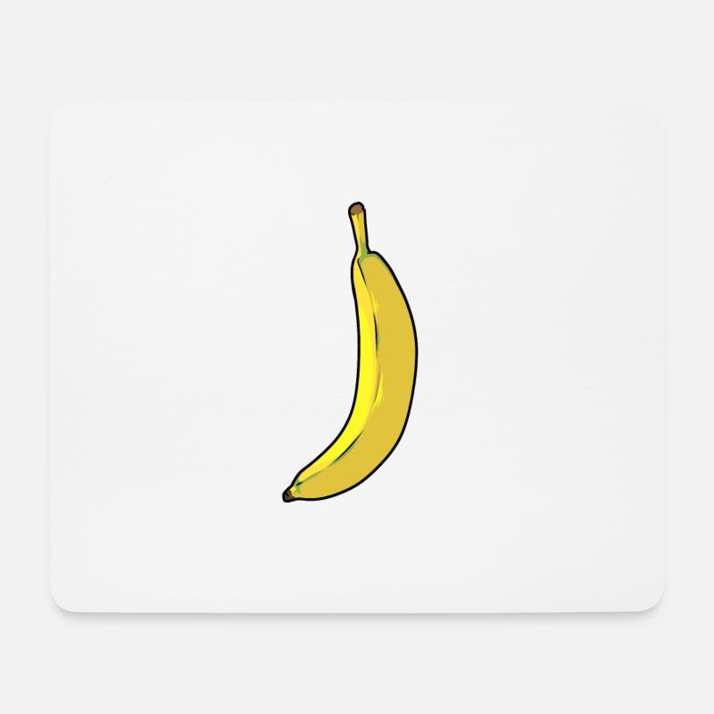 Banane Bananen Obst Frucht Früchte Vitamine lecker - Mousepad (Querformat) - Weiß