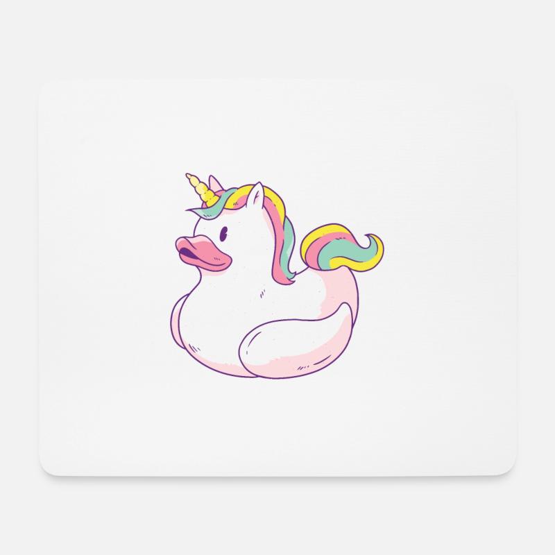 Einhorn Ente - Mousepad (Querformat) - Weiß