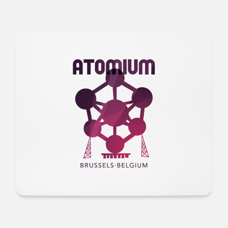 Atomium , Brüssel - Belgien - Mousepad (Querformat) - Weiß