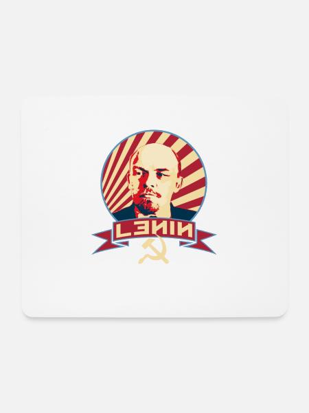 Lenin Commnusim Propaganda - Mousepad (Querformat) - Weiß