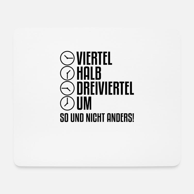 Ossi Uhrzeiten | Ostdeutschland Uhr Osten DDR Zone - Mousepad (Querformat) - Weiß