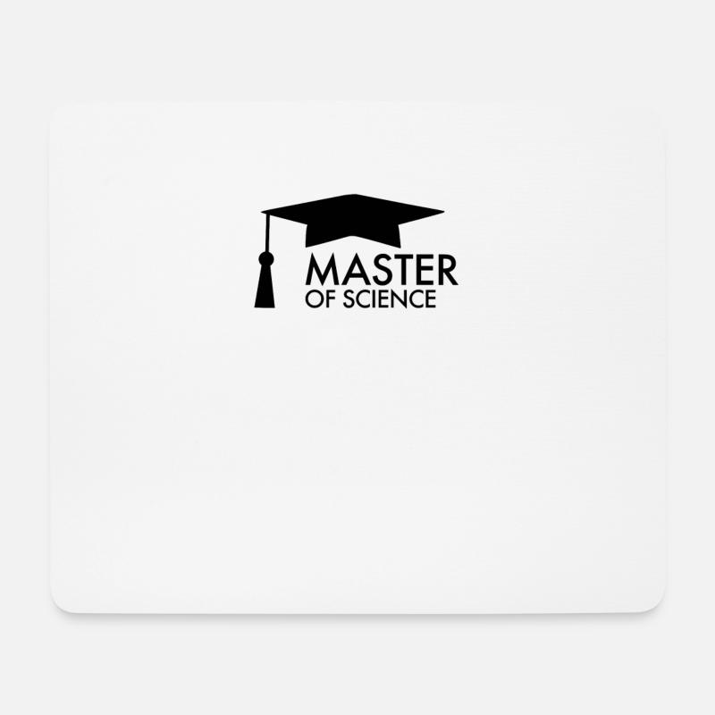 Master of Science | Universität Hochschule Student - Mousepad (Querformat) - Weiß