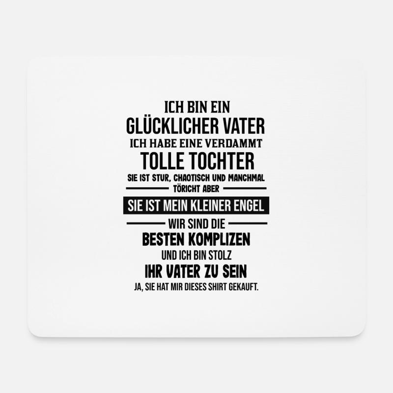 Ich bin ein glücklicher Vater Spruch Geschenk - Mousepad (Querformat) - Weiß