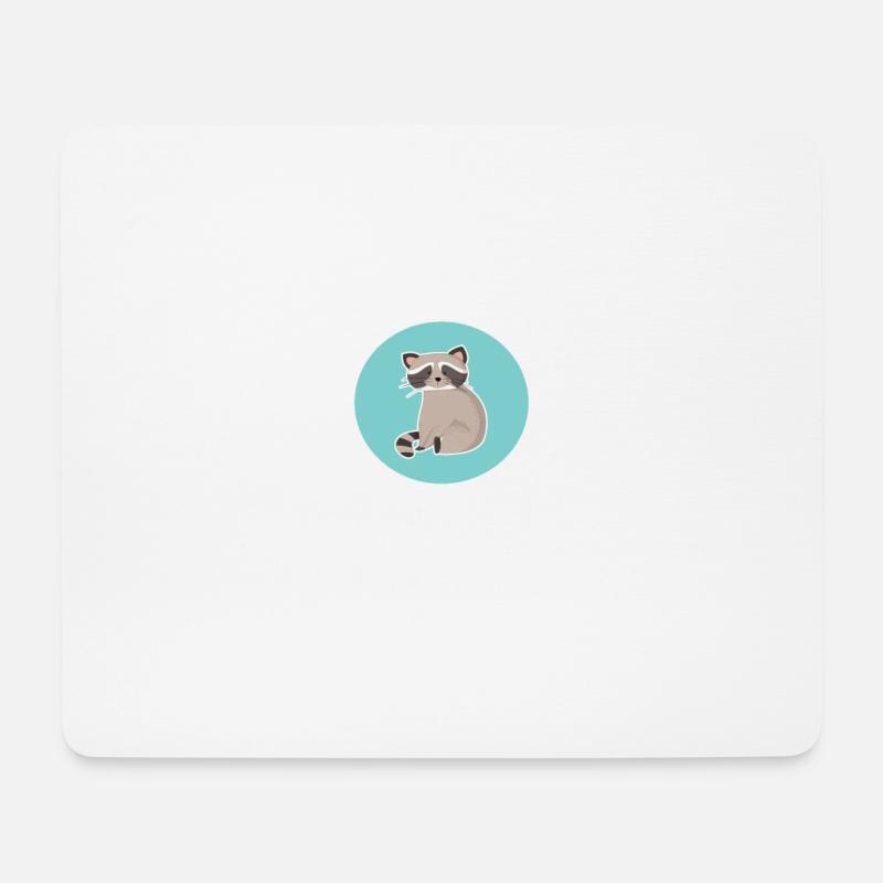Niedlich spricht fließendes Waschbärgeschenk - Mousepad (Querformat) - Weiß