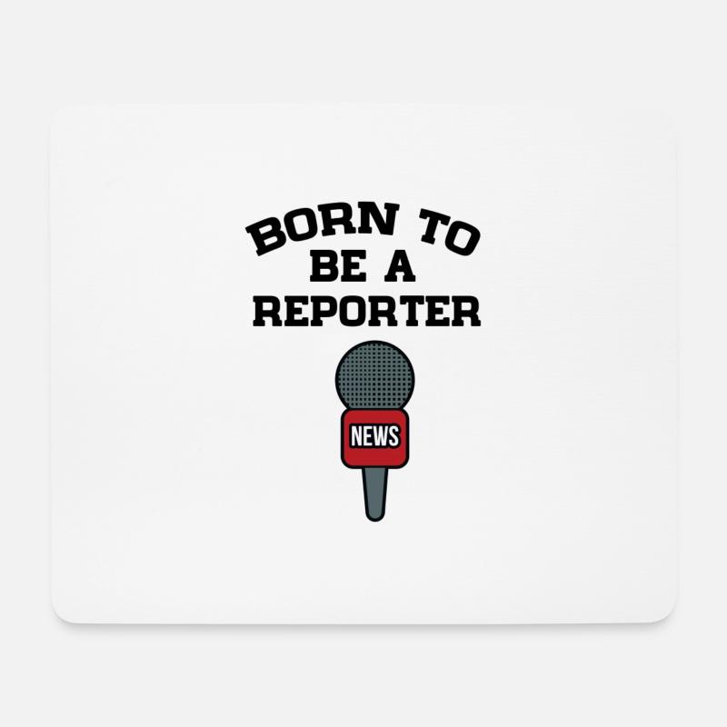 Reporter - Mousepad (Querformat) - Weiß