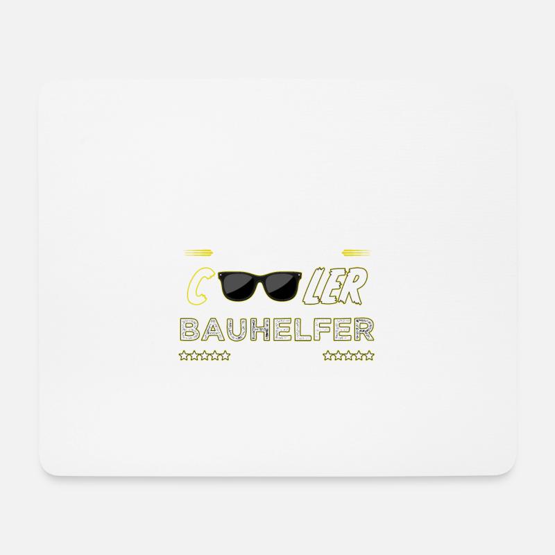 Bauhelfer Haus Bau Bauleiter Bauleiterin - Mousepad (Querformat) - Weiß