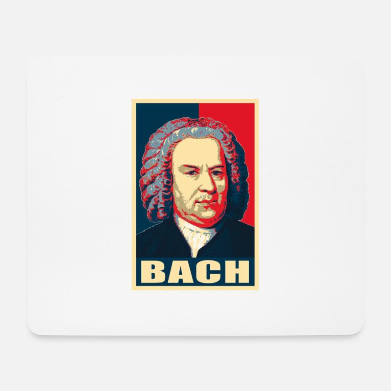 Bach Propaganda PopArt - Mousepad (Querformat) - Weiß