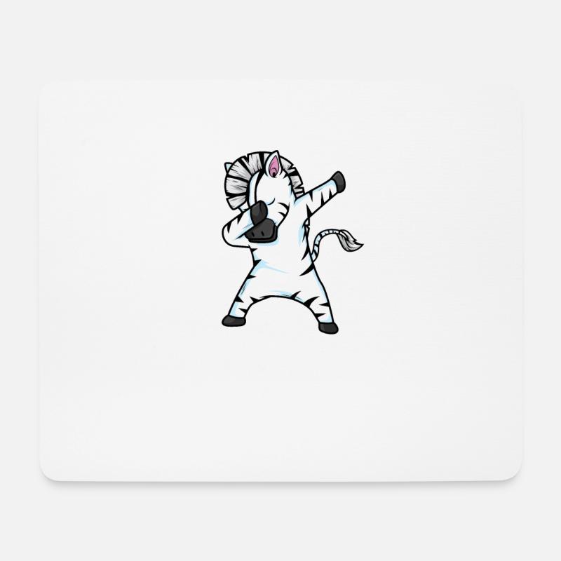 Dabbing Zebra Lustig Dab Tanz Geschenk Geburtstag - Mousepad (Querformat) - Weiß