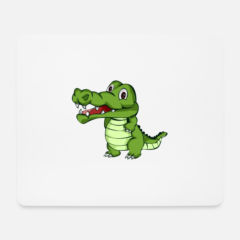 alligator krokodil crocodil nil kinder shirt motiv - Mousepad (Querformat) - Weiß