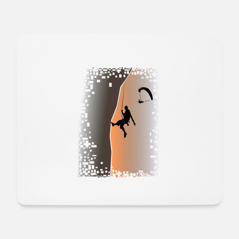 Cadeaux escalade bouldern - rock climbing Klettern - Tapis de souris (format paysage) - blanc