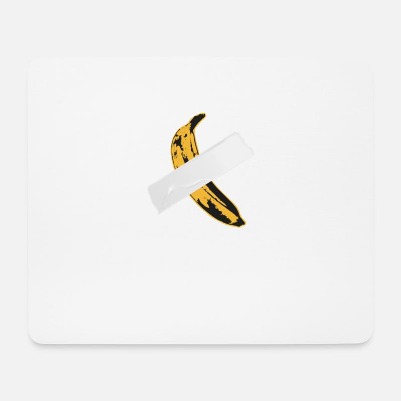 Banane Klebeband Banana Duct Taped Art Basel Miami - Mousepad (Querformat) - Weiß