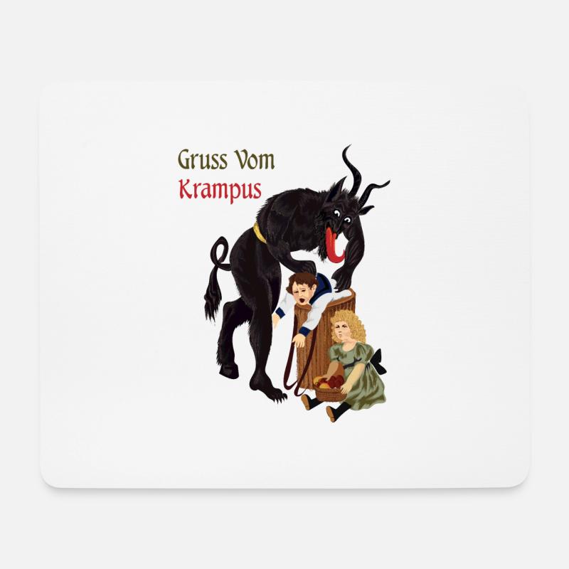 Gruss Vom Krampus Weihnachten Ugly Christmas - Mousepad (Querformat) - Weiß