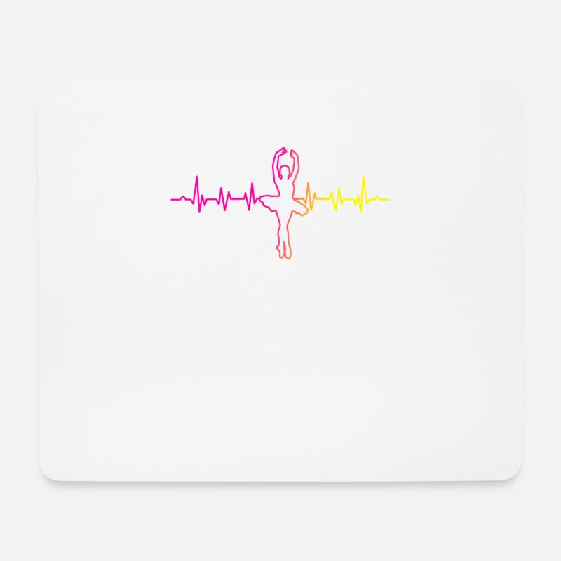 Ballet Herzschlag Ballerina Tänzerin - Mousepad (Querformat) - Weiß