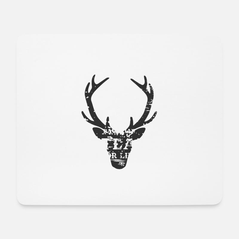 BAVARIAN Outlaws Bayern Hirsch Geschenk - Mousepad (Querformat) - Weiß