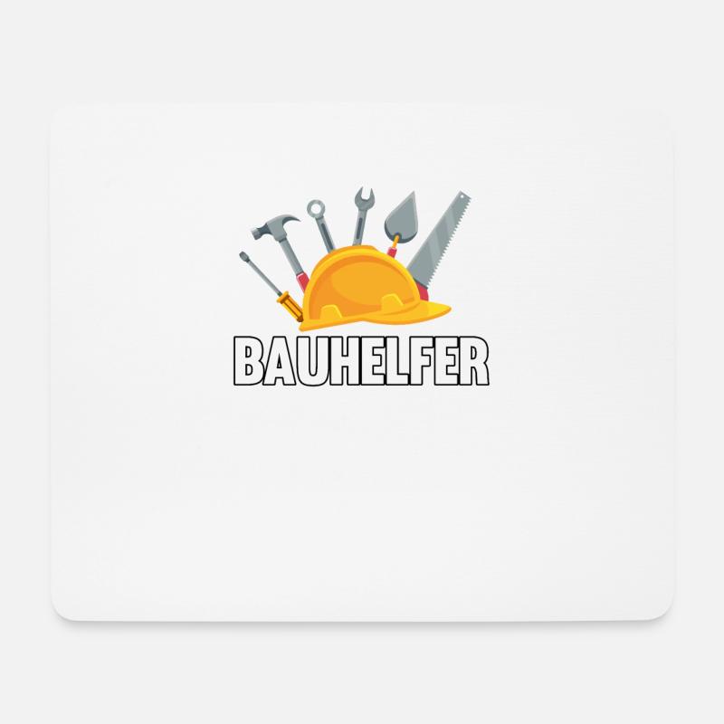 Bauhelfer Haus Bau Bauleiter Bauleiterin - Mousepad (Querformat) - Weiß