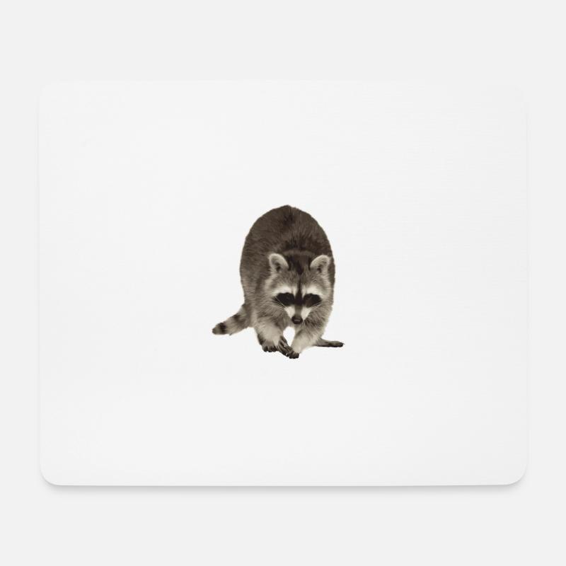 Waschbär - Mousepad (Querformat) - Weiß