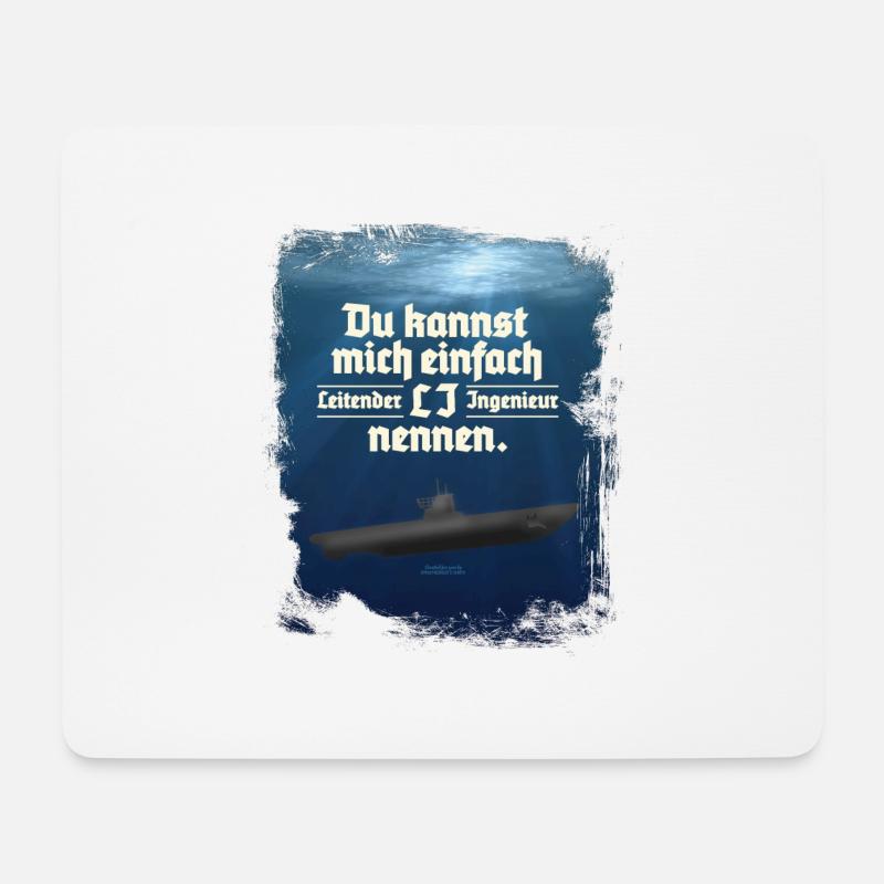 Leitender Ingenieur LI - Mousepad (Querformat) - Weiß