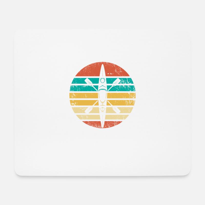 Retro Kajak Sport Geschenk I Kanu Kayak Kajaker - Mousepad (Querformat) - Weiß