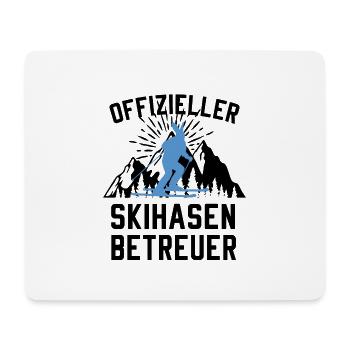 Skihasen Betreuer Skifahren Skifahrer Geschenk - Mousepad (Querformat) - Weiß - Vorne