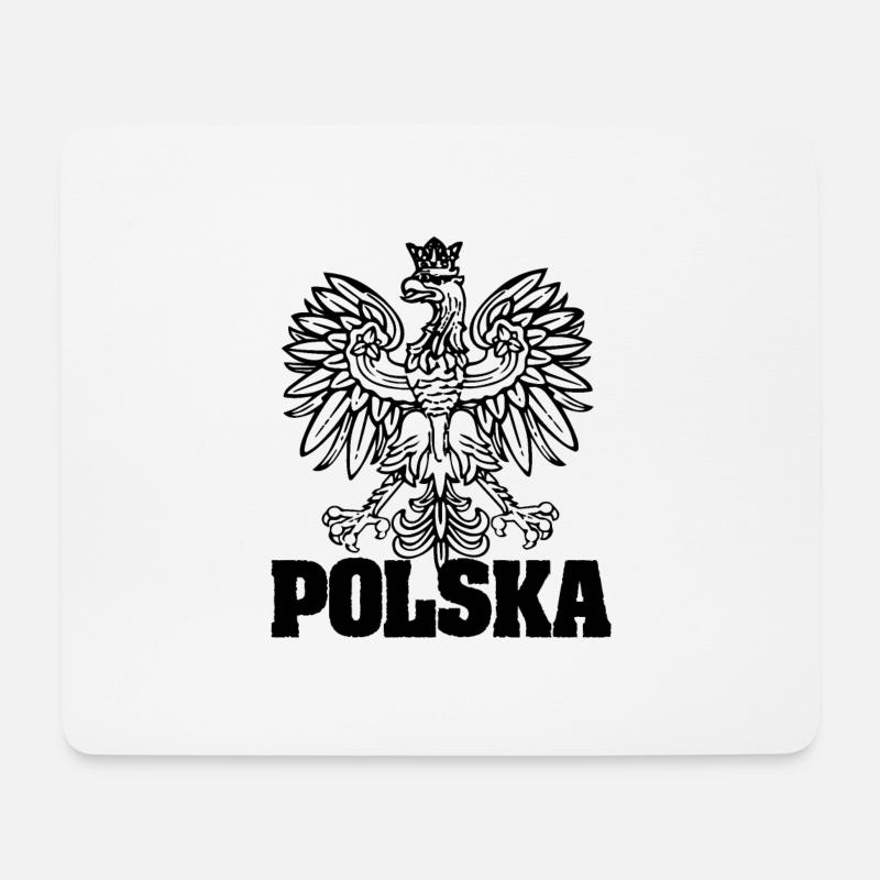 Polska Polen Flagge Geschenk - Mousepad (Querformat) - Weiß