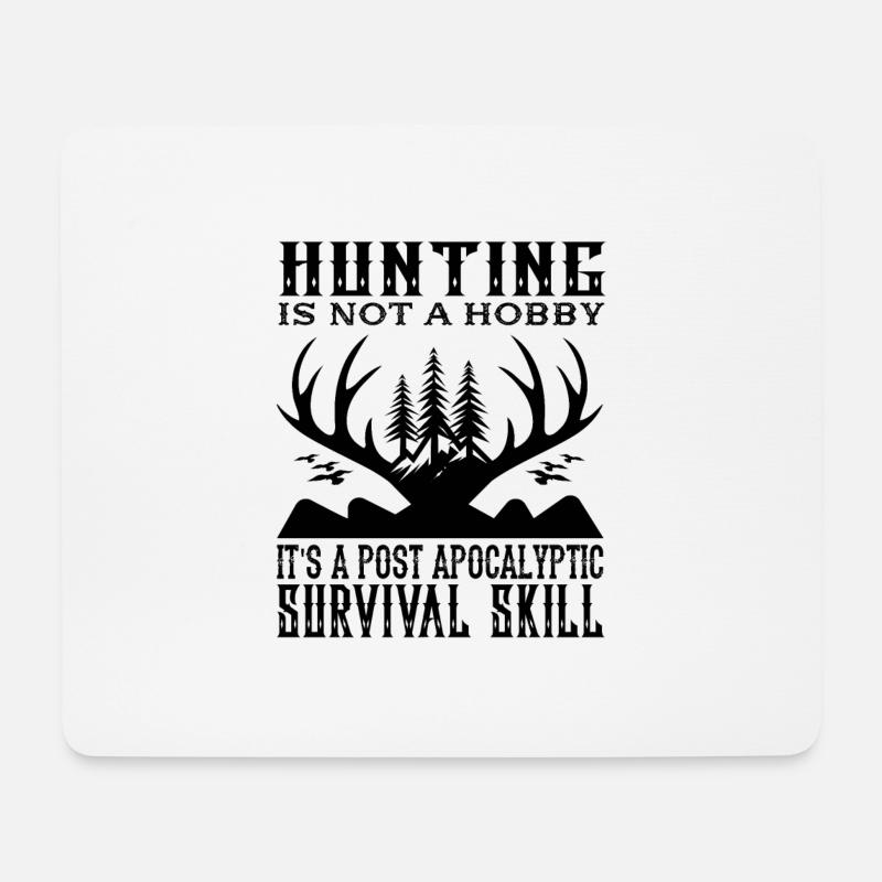 Hunting survival skill - Mousepad (Querformat) - Weiß