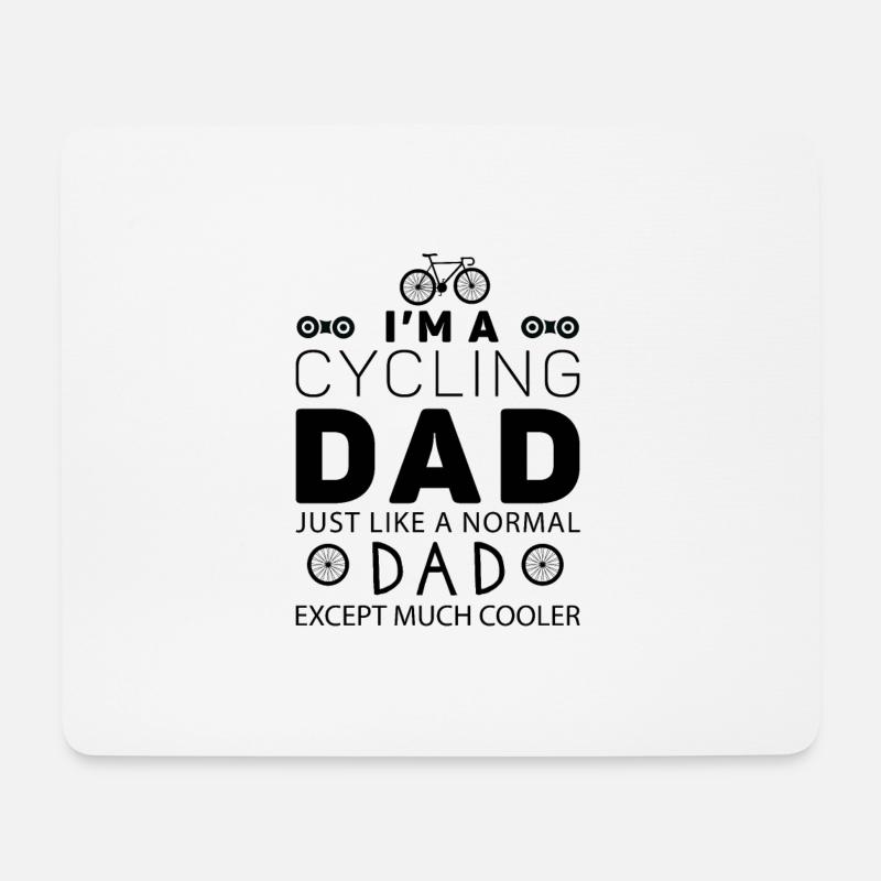Cycling dad - Mouse Pad (horizontal) - white