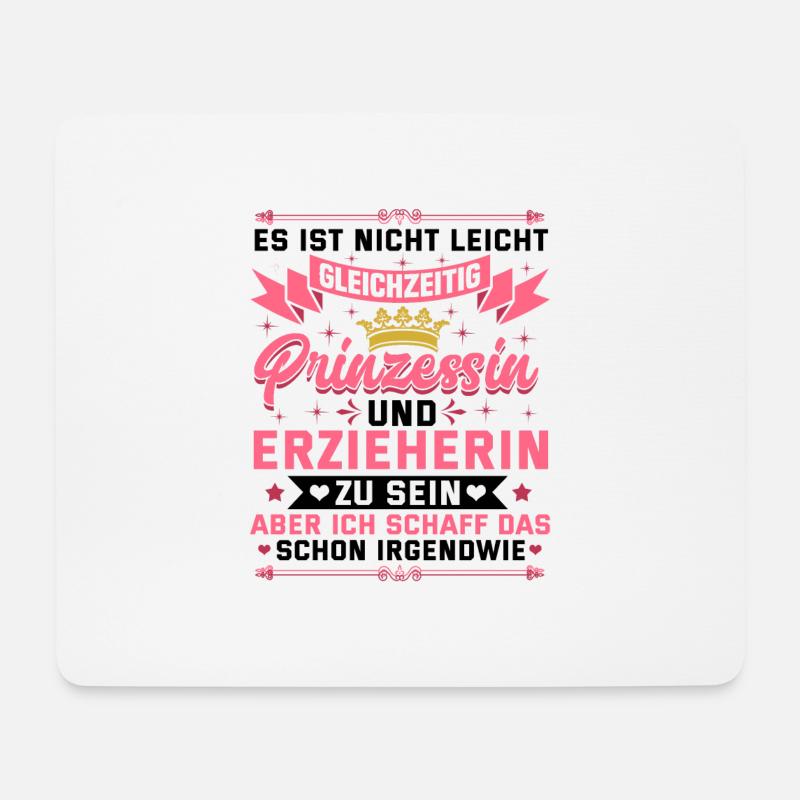 Lustiges Erzieherin Kinder Kindergarten Geschenk - Mousepad (Querformat) - Weiß