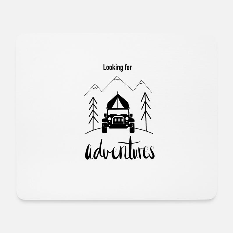 Tentes de toit | Auto Camper | Camping | Micro campeur - Tapis de souris (format paysage) - blanc